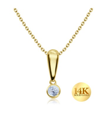 14K Gold Necklace 14KY-SPE-3426 (MOQ 10 pcs)